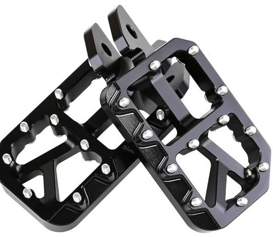 emoto foot pegs black [silver pins]