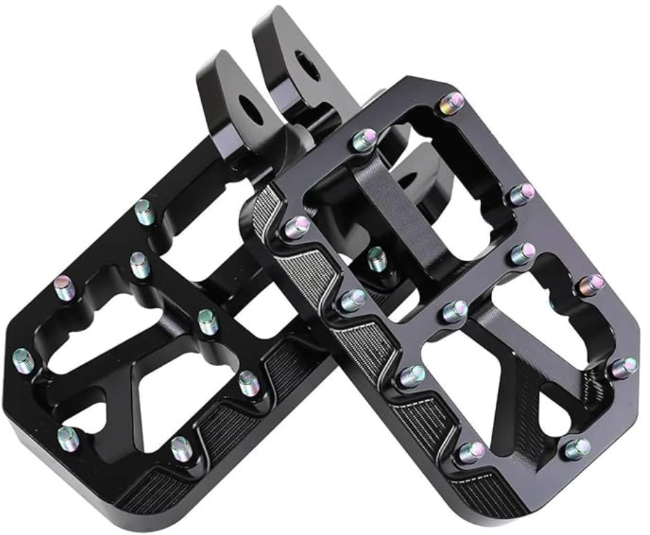 emoto footpegs black [titanium pins]