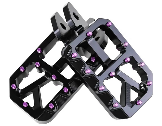 emoto footpegs black [purple pins]